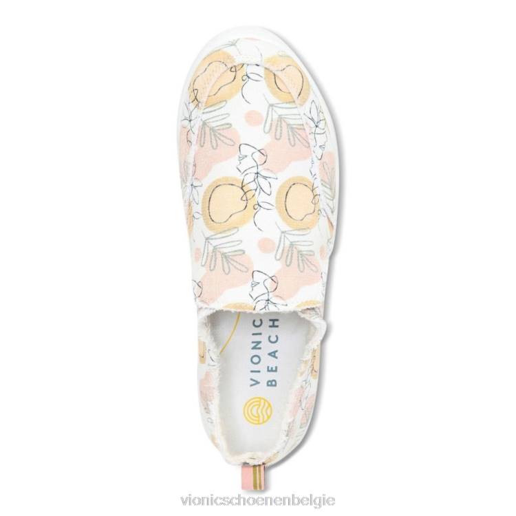 Vionic strand malibu slip-on sneaker: orange grove ZND81169 bosje wit Vionic belgie