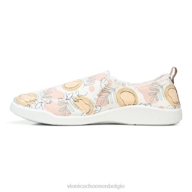 Vionic strand malibu slip-on sneaker: orange grove ZND81169 bosje wit Vionic belgie