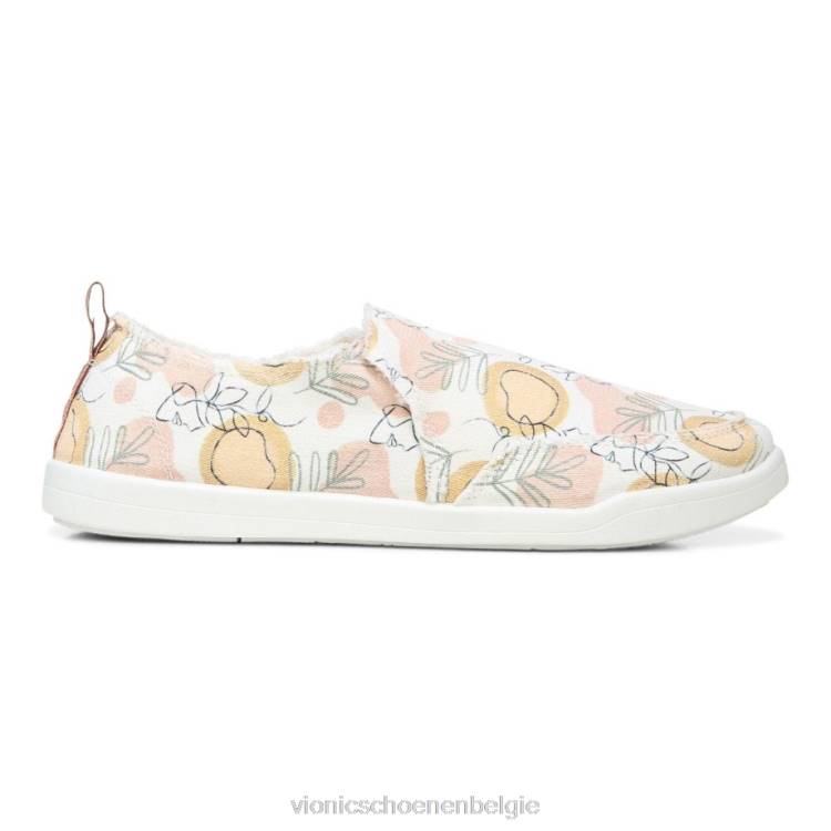 Vionic strand malibu slip-on sneaker: orange grove ZND81169 bosje wit Vionic belgie