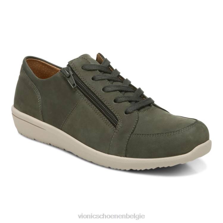 Vionic Abigail veters ZND830 olijf nubuck Vionic shoes outlet