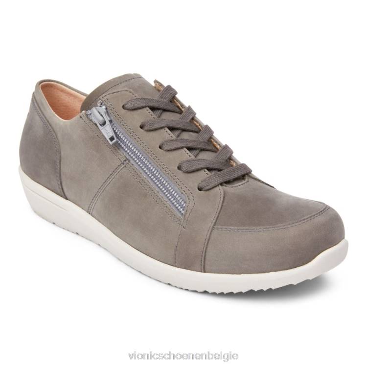 Vionic Abigail veters ZND832 leigrijs nubuck Vionic verkooppunten