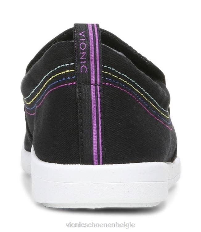 Vionic Marshall glijdt door ZND8490 zwart canvas Vionic schoenen
