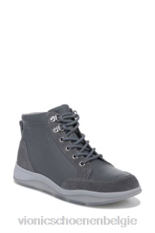 Vionic antracietgrijze leren whitley chukka hoge tops nieuw ZND81679Vionic chaussures