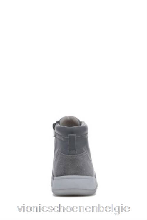 Vionic antracietgrijze leren whitley chukka hoge tops nieuw ZND81679Vionic chaussures
