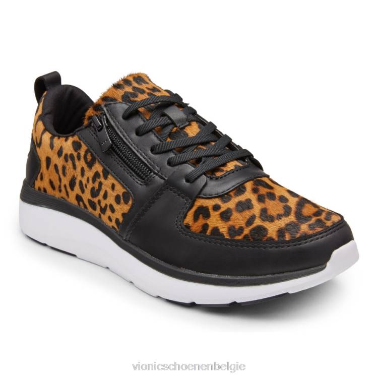 Vionic remi casual trainer ZND8233 bruin luipaard Vionic belgie