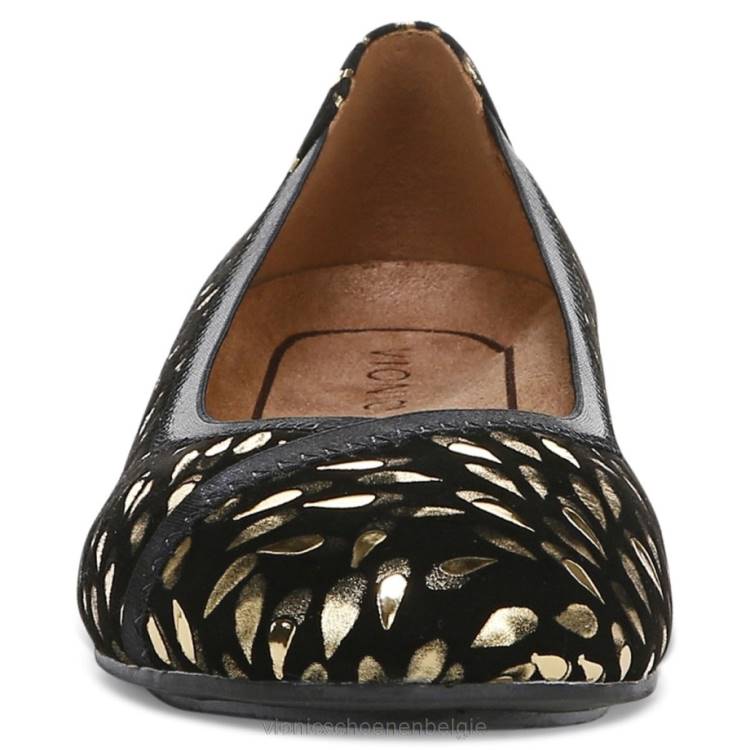 Vionic Caroll ballet plat ZND81249 zwart suède Vionic shoes outlet