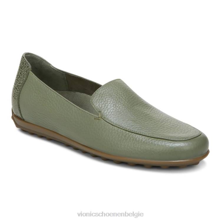 Vionic Elora-loafer ZND81188 legergroen leer Vionic verkooppunten
