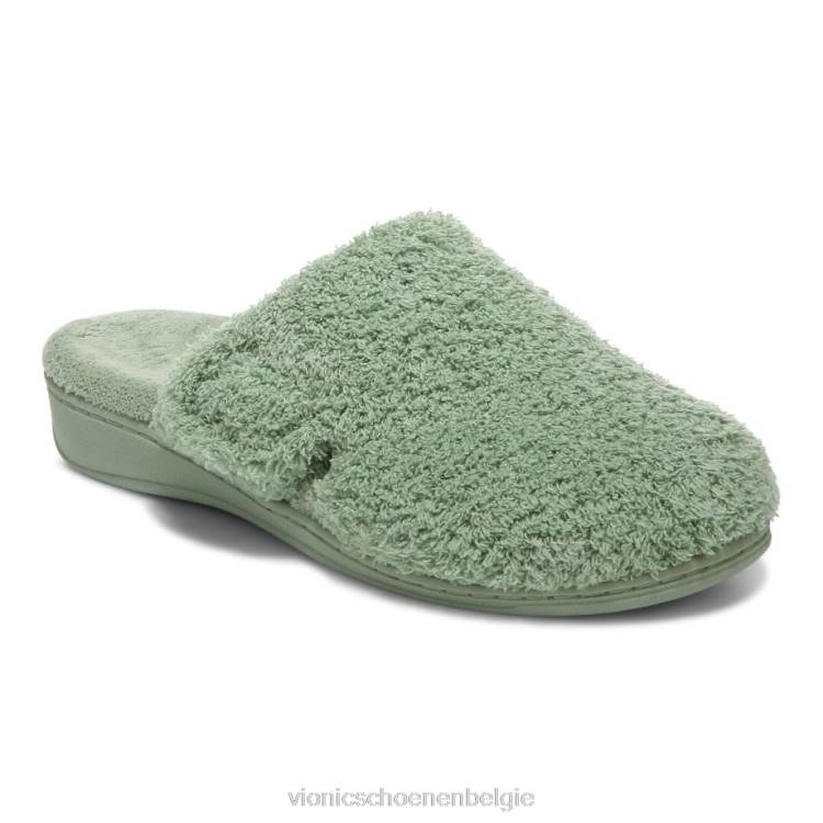 Vionic Gemma muiltjes pantoffels ZND8734 basilicum gekrulde badstof Vionic shoes outlet
