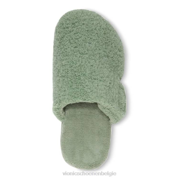 Vionic Gemma muiltjes pantoffels ZND8734 basilicum gekrulde badstof Vionic shoes outlet