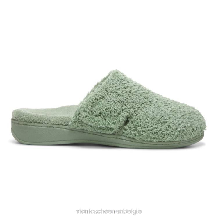 Vionic Gemma muiltjes pantoffels ZND8734 basilicum gekrulde badstof Vionic shoes outlet