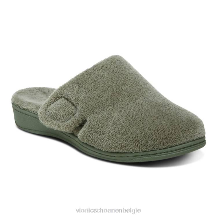 Vionic Gemma muiltjes pantoffels ZND8744 legergroen Vionic belgie