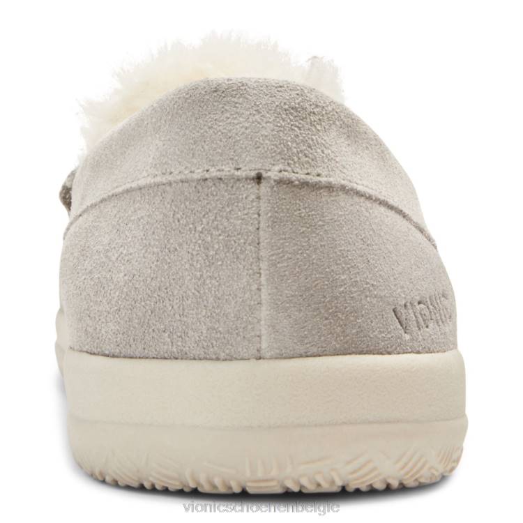Vionic Lynez-slipper ZND8188 lichtgrijs suède Vionic chaussures belgique