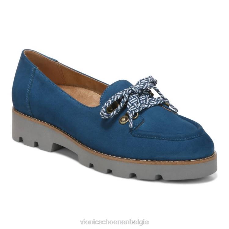 Vionic Teagan loafer met veters ZND8669 donkerblauw Vionic sandals