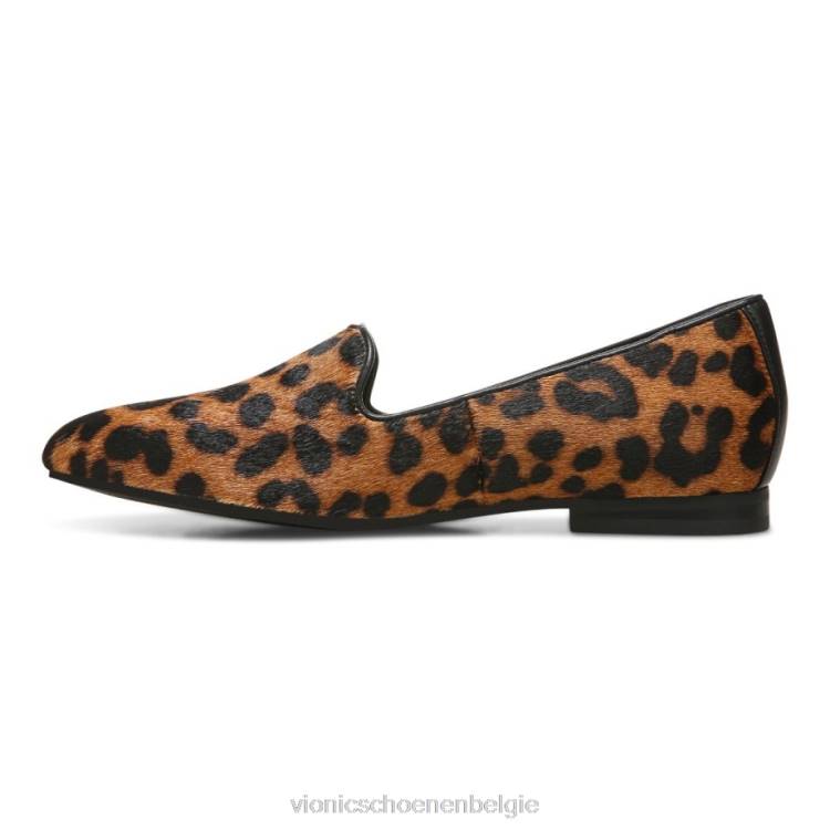 Vionic Willa glijdt plat aan ZND81214 bruin luipaard Vionic shoes outlet