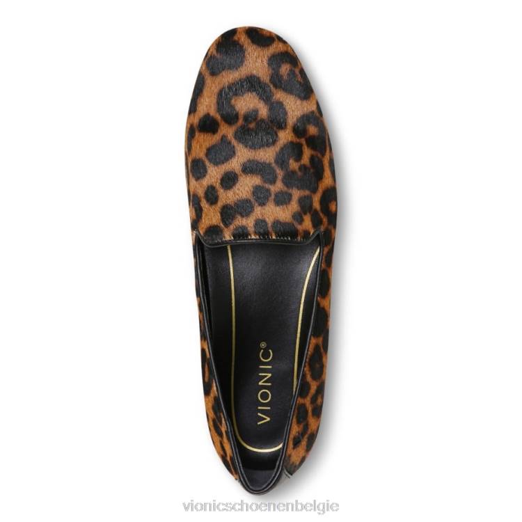 Vionic Willa glijdt plat aan ZND81214 bruin luipaard Vionic shoes outlet