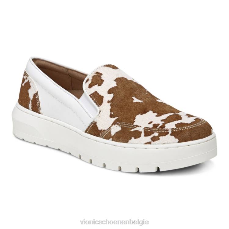 Vionic diora slip aan ZND891 bruine koeienprint Vionic belgie