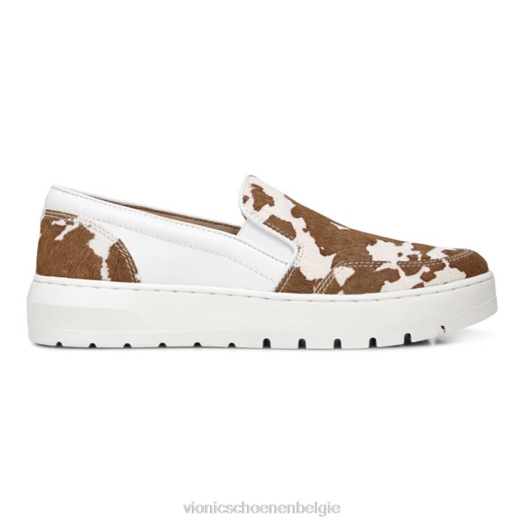 Vionic diora slip aan ZND891 bruine koeienprint Vionic belgie