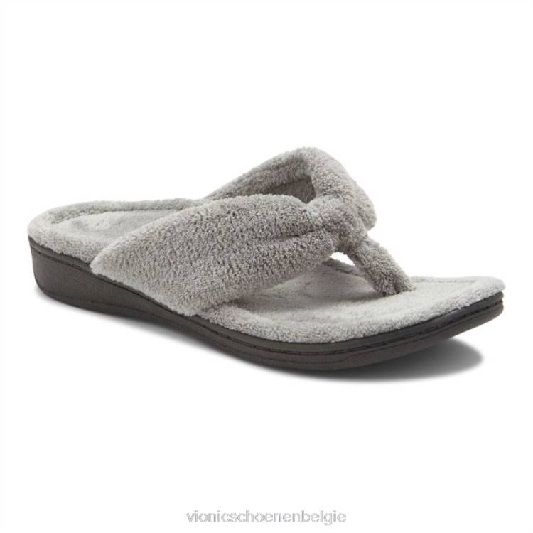 Vionic gracie teenslipper ZND8757 lichtgrijs Vionic verkooppunten