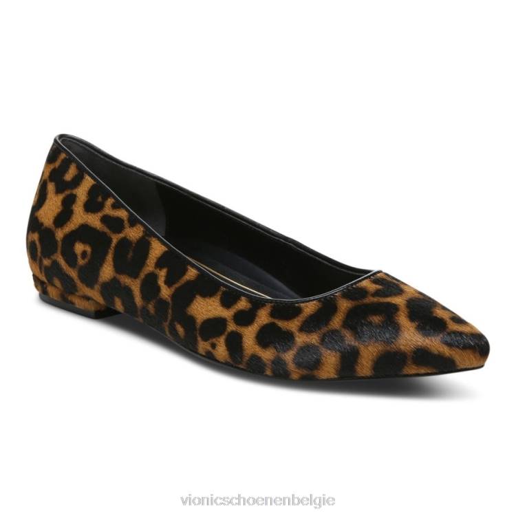 Vionic lena ballet plat ZND81232 bruin luipaard Vionic chaussures