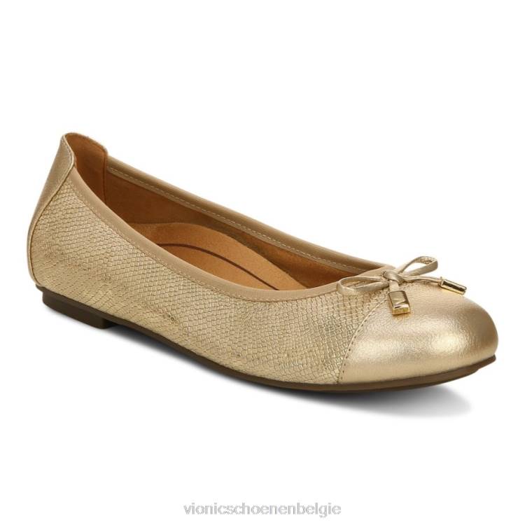Vionic minna ballet plat ZND81257 goud Vionic schoenen