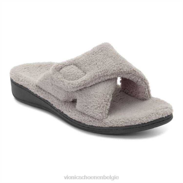 Vionic ontspannen pantoffel ZND87 lichtgrijs Vionic shoes outlet