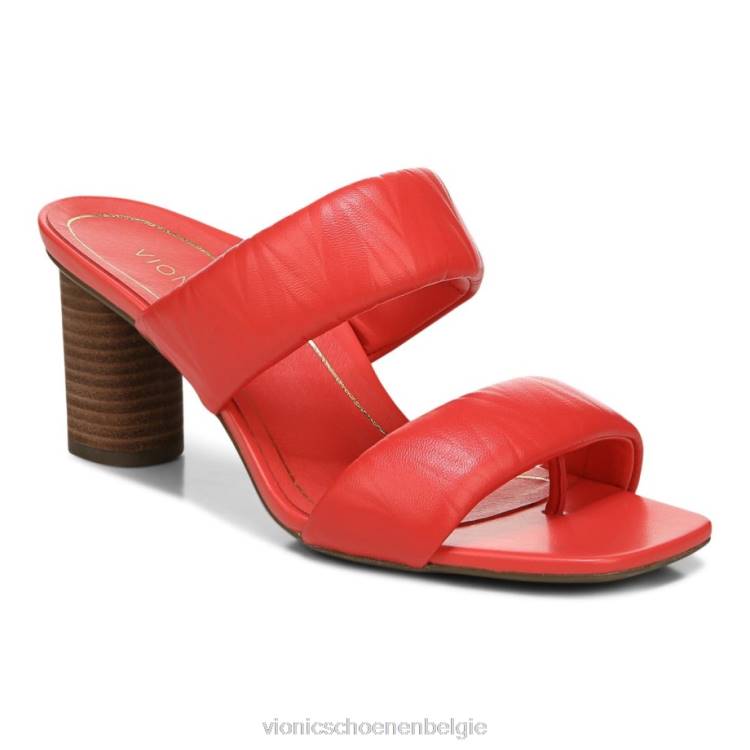 Vionic Emaline sandaal met hak ZND8888 papaver Vionic belgie