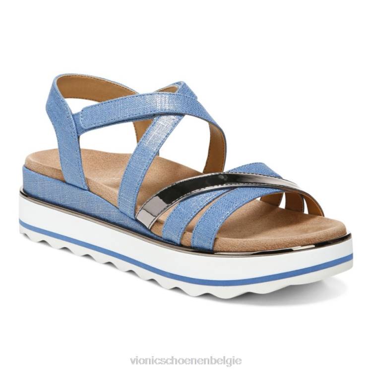 Vionic Kellyn platte sandaal ZND8932 vallarta blauw Vionic chaussures belgique