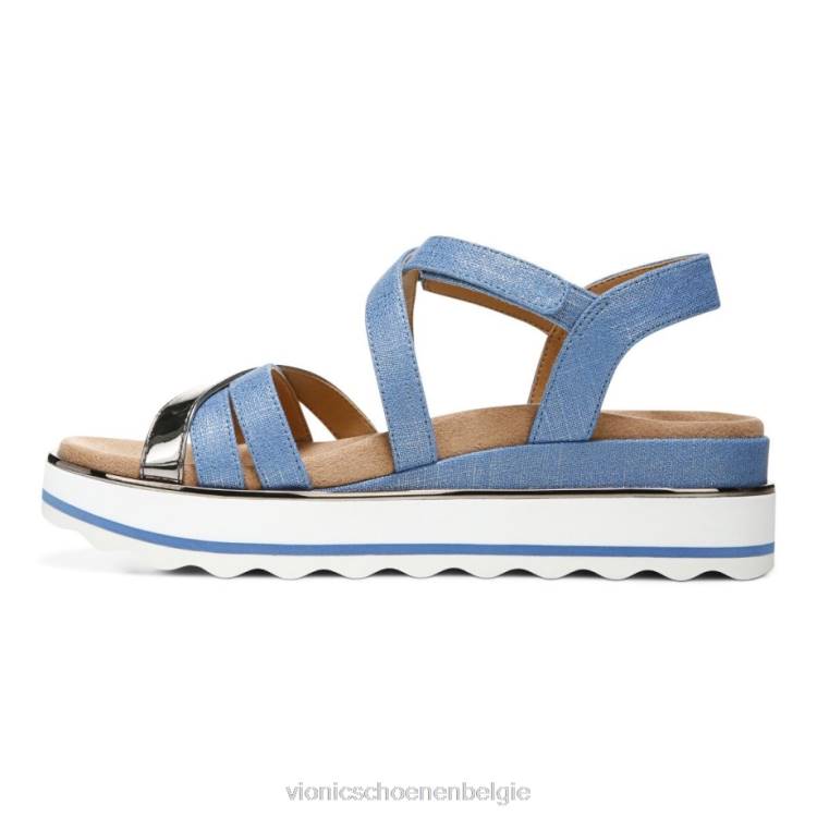 Vionic Kellyn platte sandaal ZND8932 vallarta blauw Vionic chaussures belgique