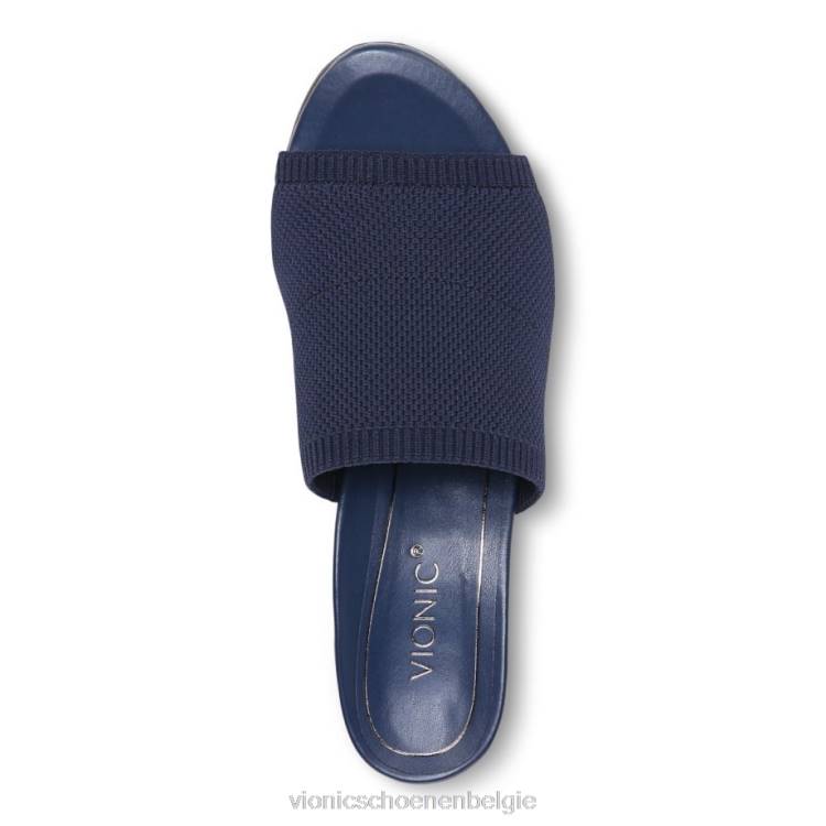 Vionic Sandalen met fleurige hak ZND8892 marine Vionic shoes outlet