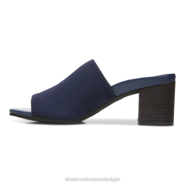 Vionic Sandalen met fleurige hak ZND8892 marine Vionic shoes outlet