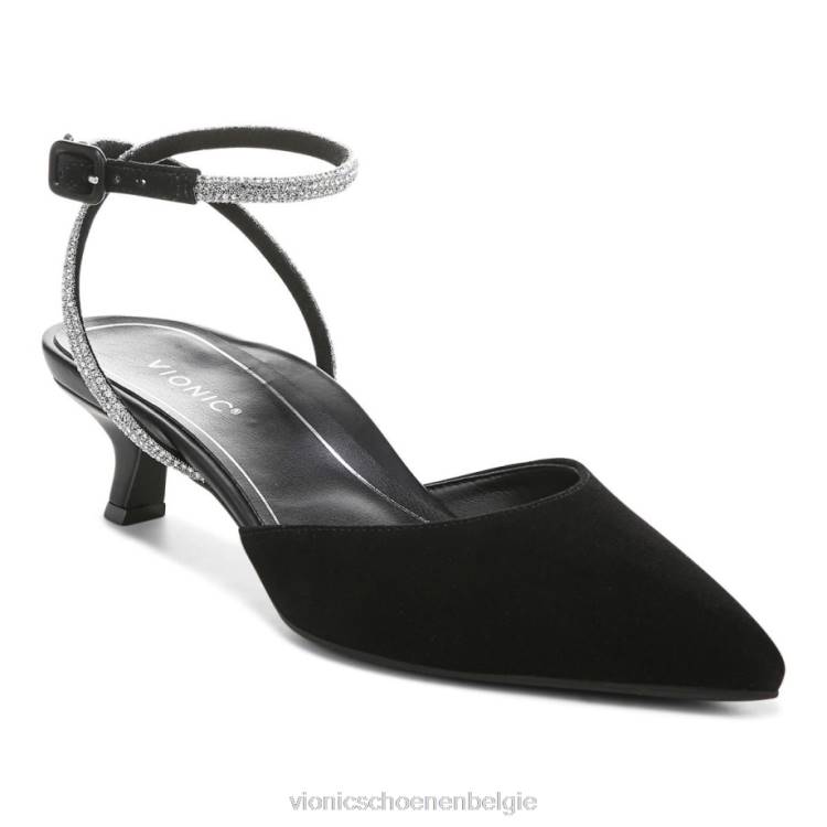 Vionic jacynda kitten hak ZND8885 zwart suède Vionic shoes outlet