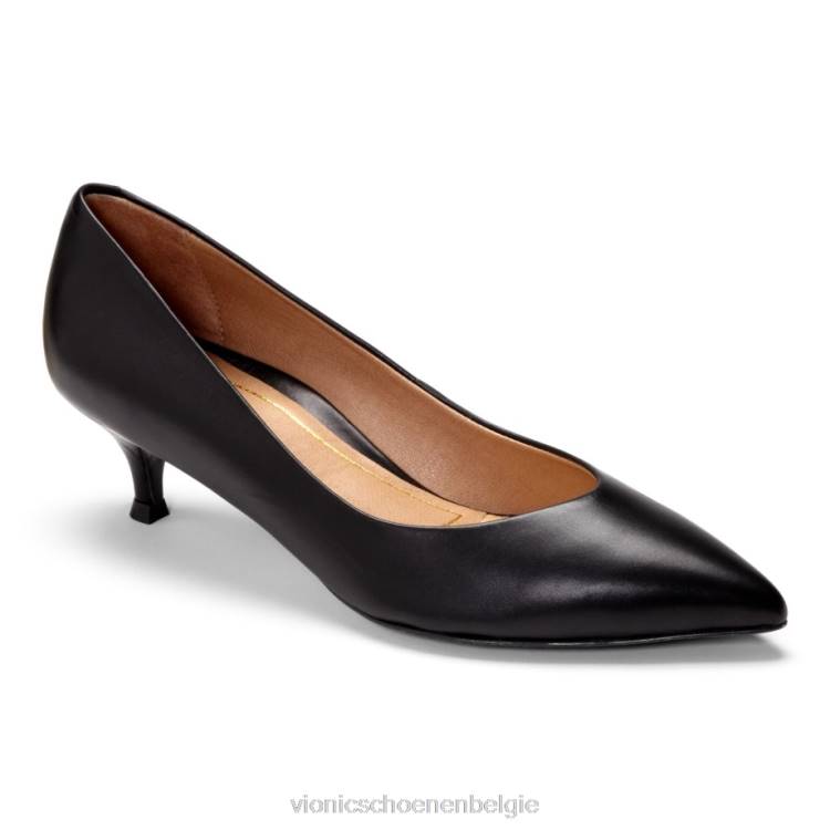 Vionic josie kitten-hak ZND816 zwart leer Vionic verkooppunten