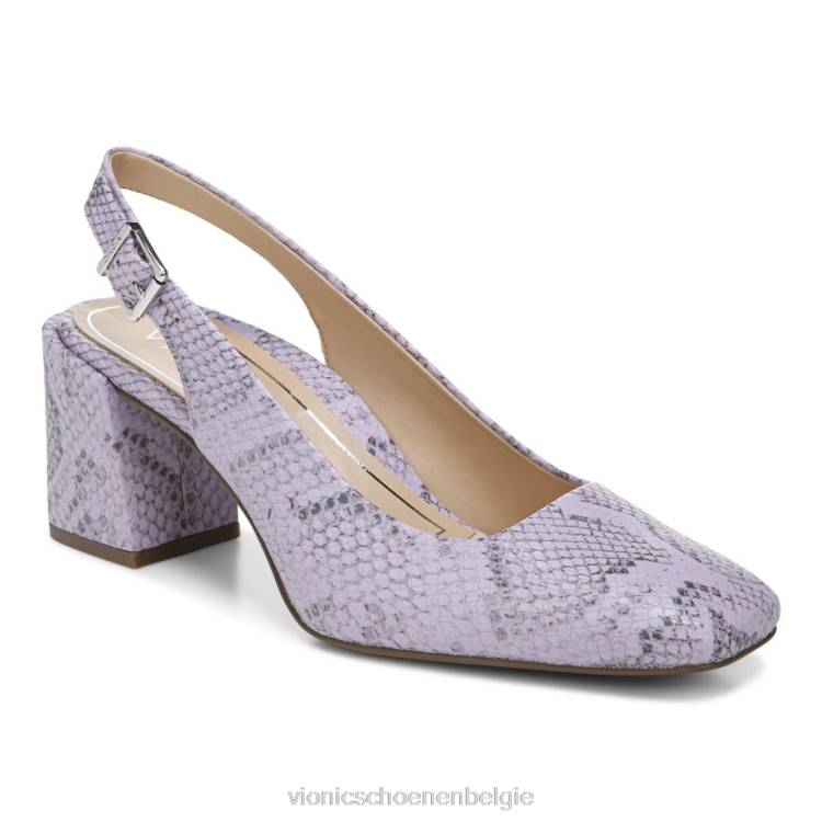 Vionic nola blokhak ZND8209 pastel lila slang Vionic verkooppunten