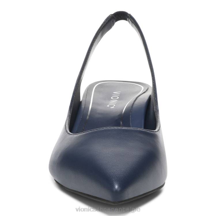 Vionic ziva kitten hak ZND8878 marineblauw leer Vionic shoes outlet