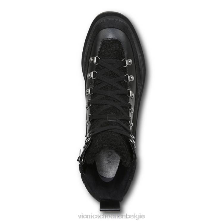 Vionic jaxen laars ZND8837 zwart leren schaapsvacht Vionic shoes outlet