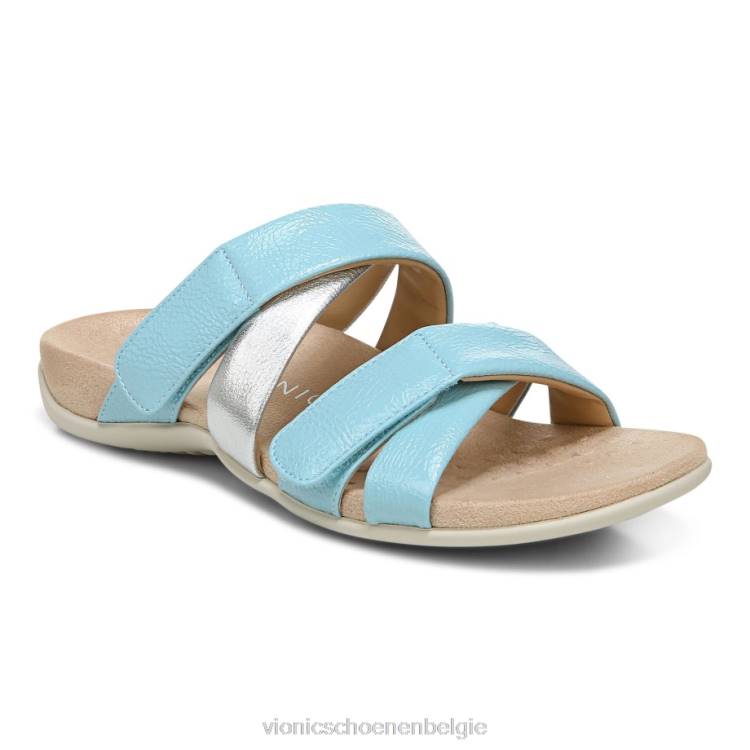 Vionic Hadlie slide sandaal ZND81420 porselein blauw Vionic shoes outlet