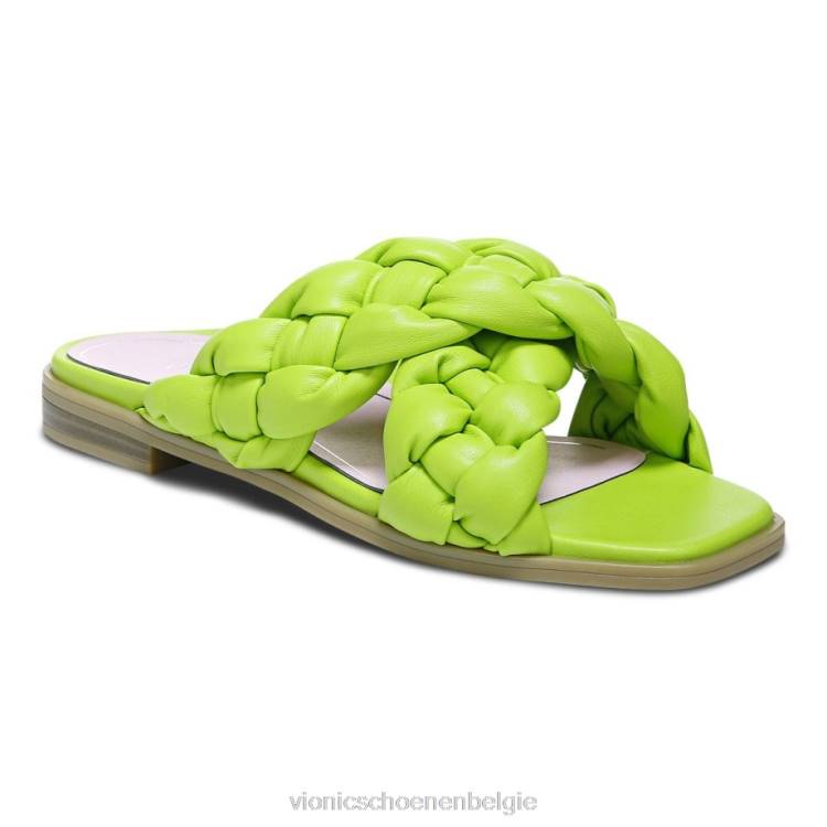 Vionic Kalina slide sandaal ZND81285 limoen Vionic chaussures belgique