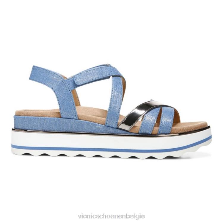 Vionic Kellyn platte sandaal ZND8436 vallarta blauw Vionic shoes outlet