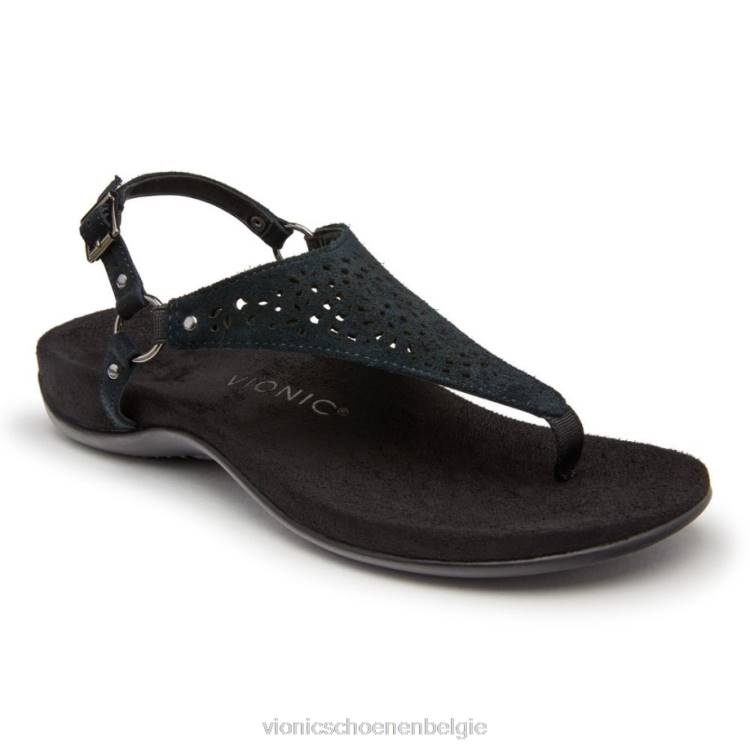 Vionic Kirra sandaal ZND8161 zwart suède Vionic chaussures