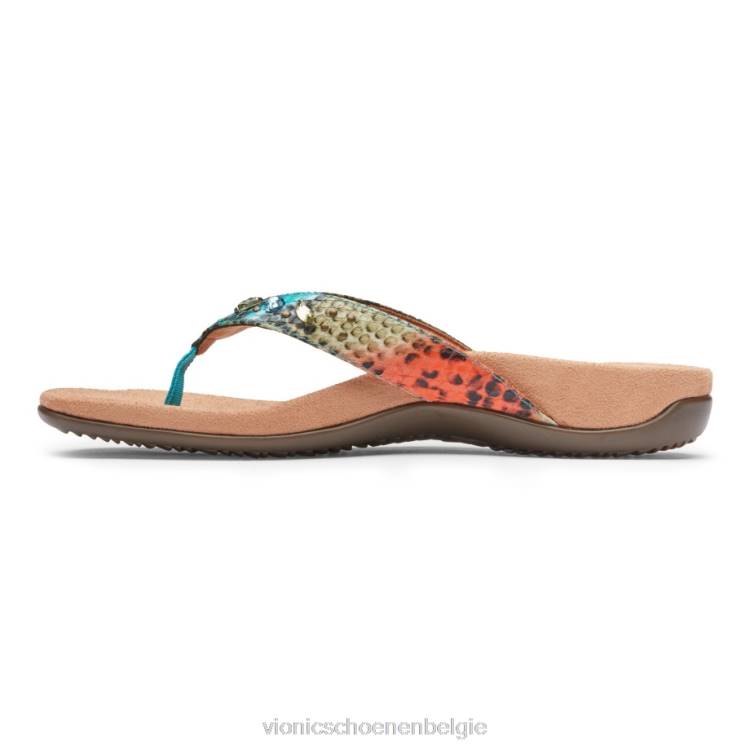 Vionic Lucia teensandaal ZND81397 blauwe blauwgroen slang Vionic chaussures belgique