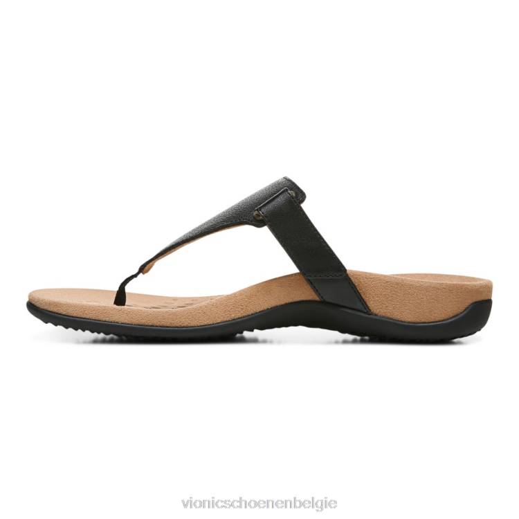 Vionic Wanda sandaal met t-band ZND81435 zwart Vionic schoenen