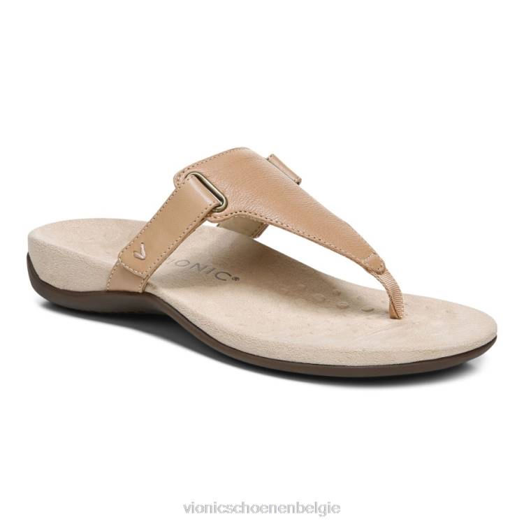 Vionic Wanda sandaal met t-band ZND81438 bitterkoekje Vionic chaussures