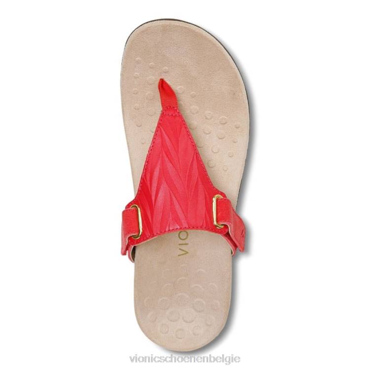 Vionic Wanda sandaal met t-band ZND81439 papaver Vionic chaussures belgique