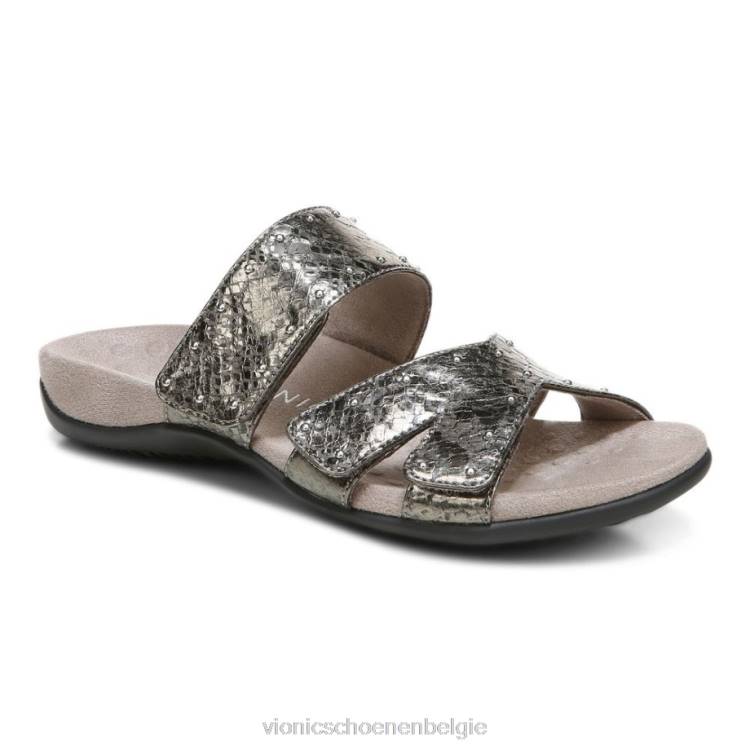 Vionic indie slide sandaal ZND8389 houtskool Vionic shoes outlet
