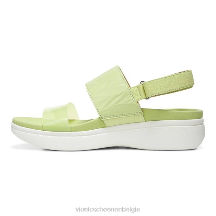 Vionic karleen platform sandaal ZND81329 bleke limoen Vionic shoes outlet